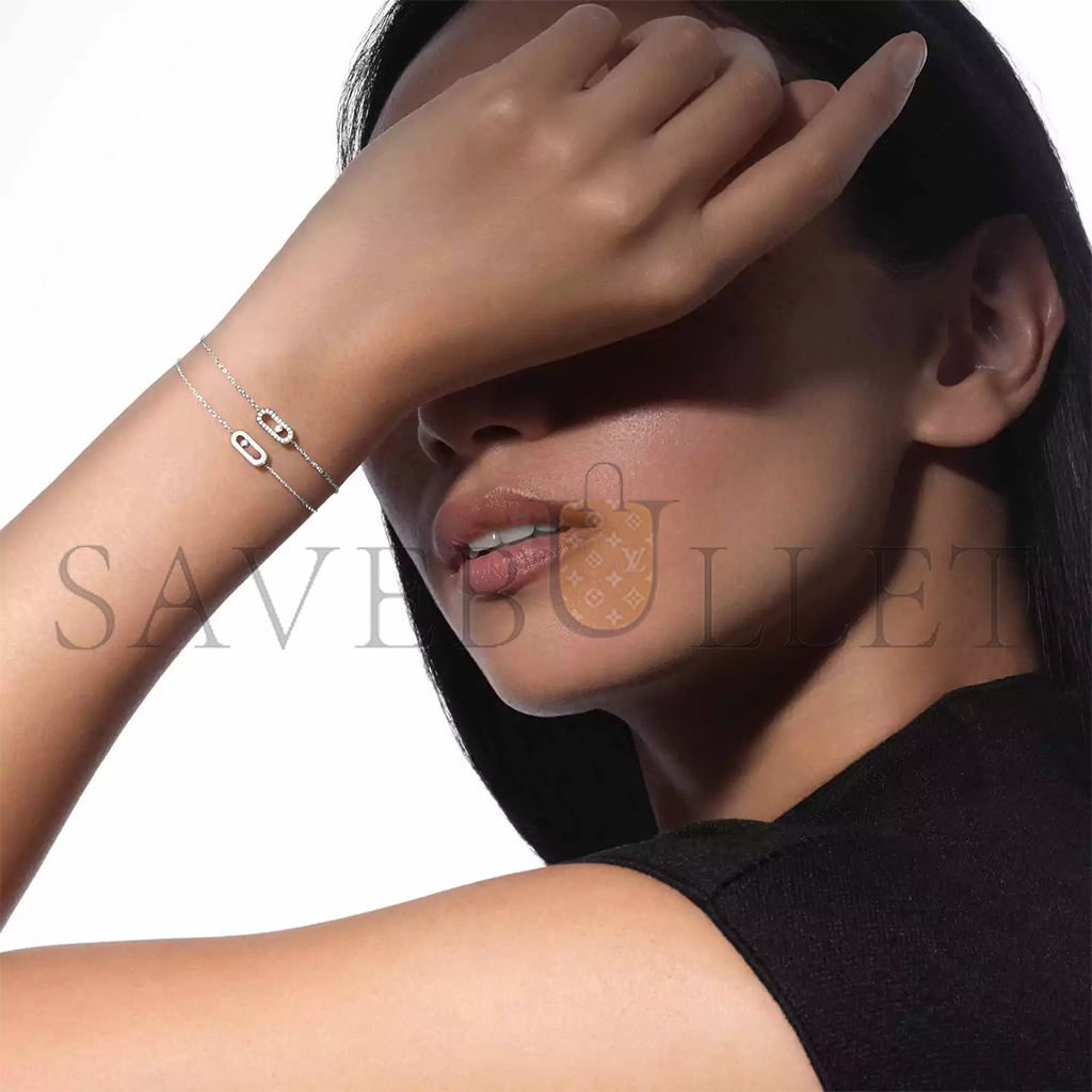 Mes1kaa paris Mes1kaa care(s) pavÉ bracelet white gold d1am0nd bracelet 12075-wg